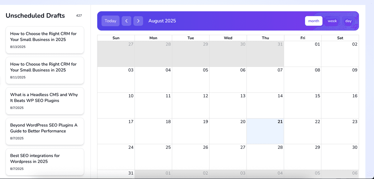 Smart Content Scheduling